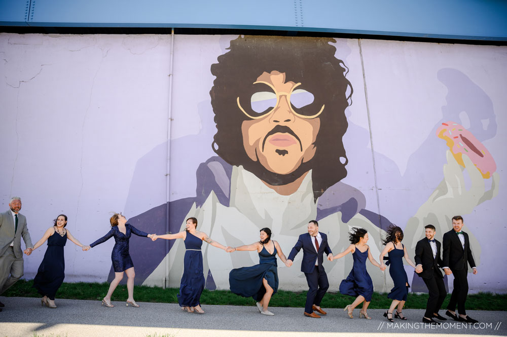 Cleveland Mural Wedding Photo