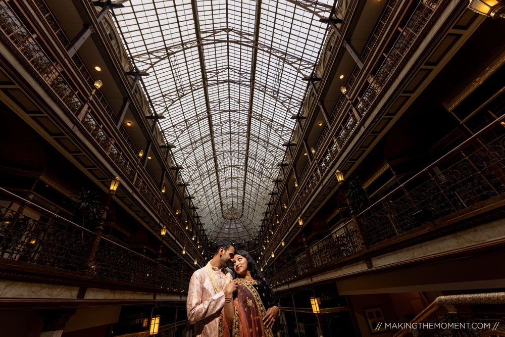 Cleveland Arcade Engagement Photography