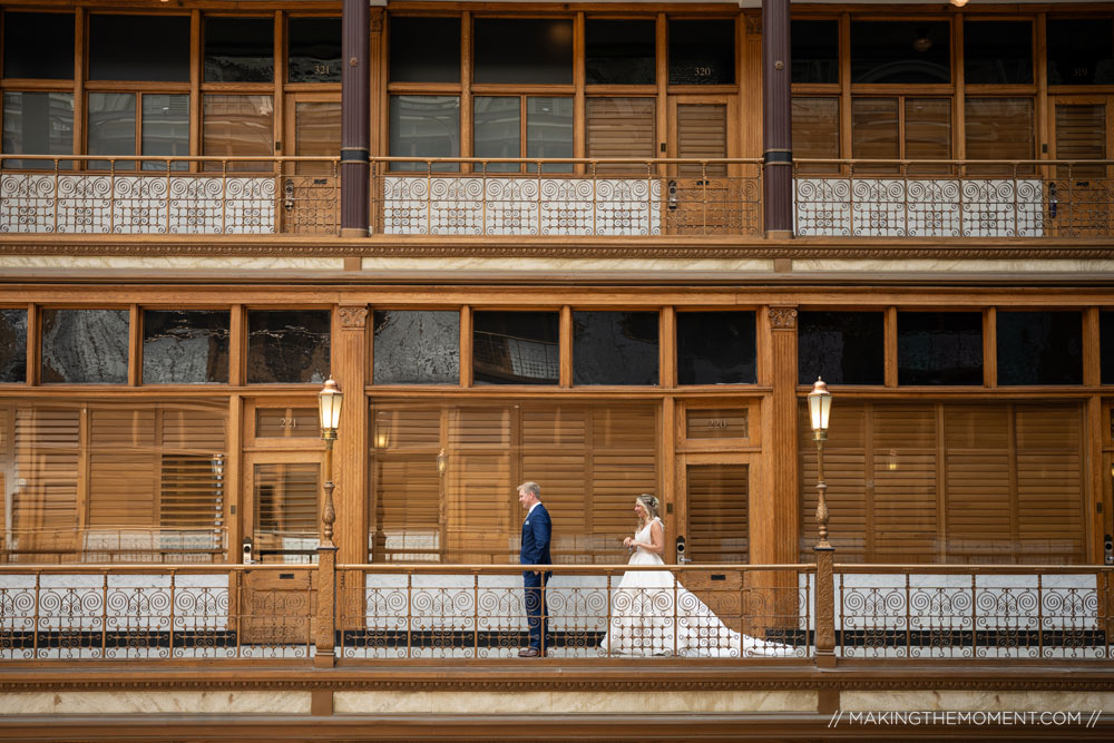 Cleveland Arcade Wedding Photo