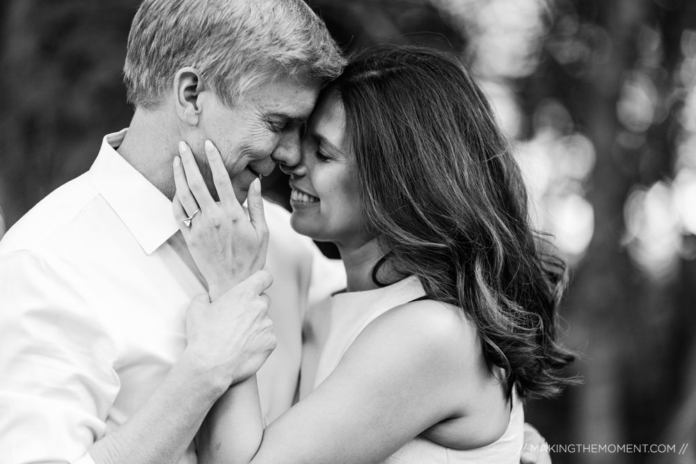 Black and White Engagement Photo Cleveland